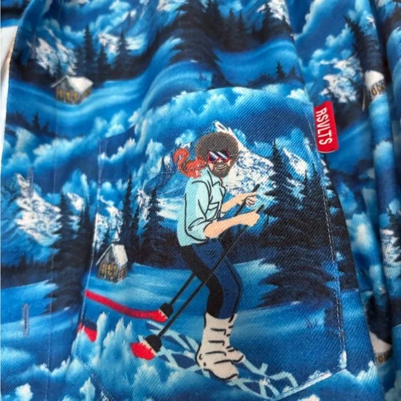 RSVLTS Bob Ross Blue Mountain Print Jacket - Picture 3 of 3